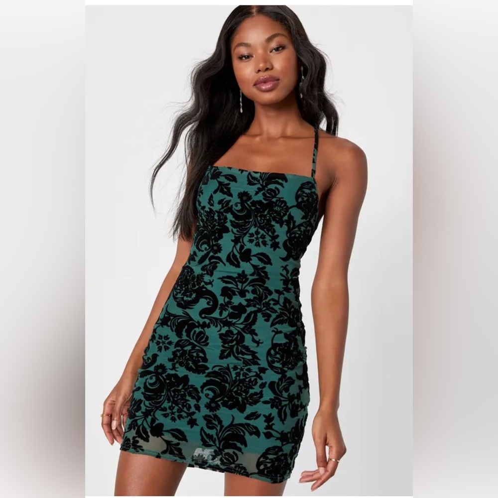 Lulus emerald mini dress